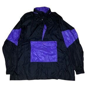 Vintage 90s ASICS Color Block Windbreaker Pullover L/XL
